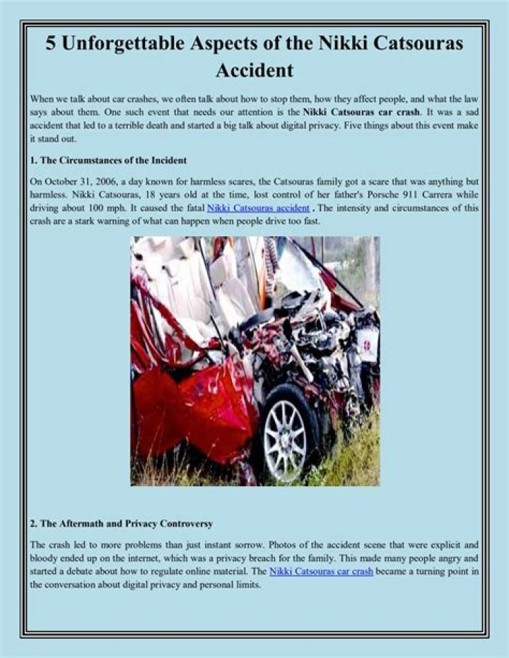 The Nikki Catsouras photographs controversy